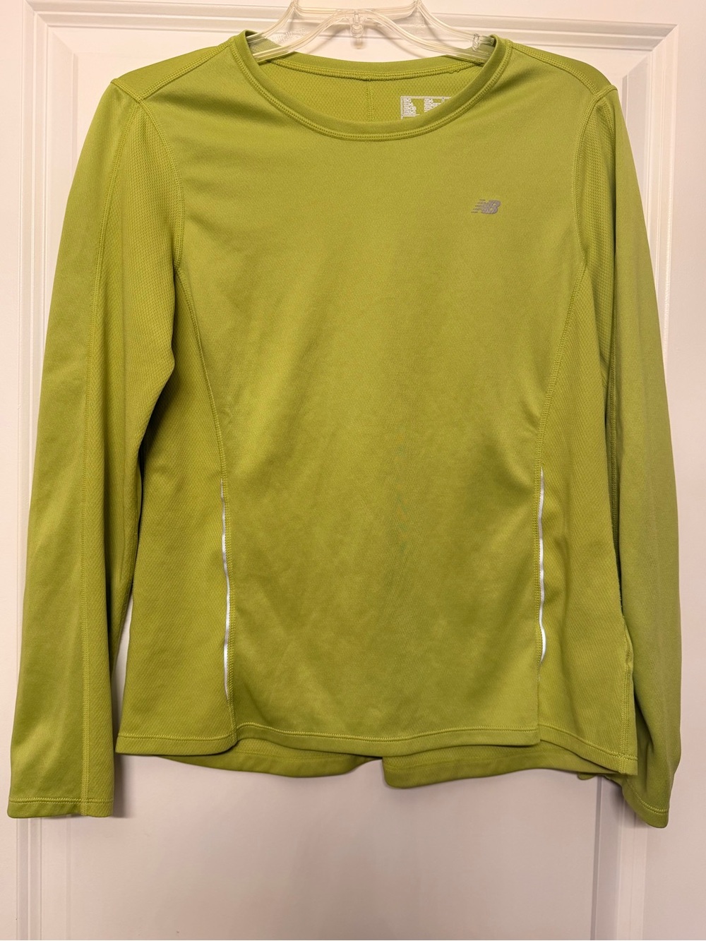New Balance Lime Green Long Sleeve Crew Performance Top